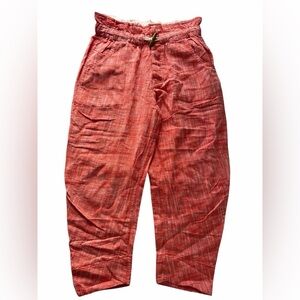 Free People Red Textured Joggers